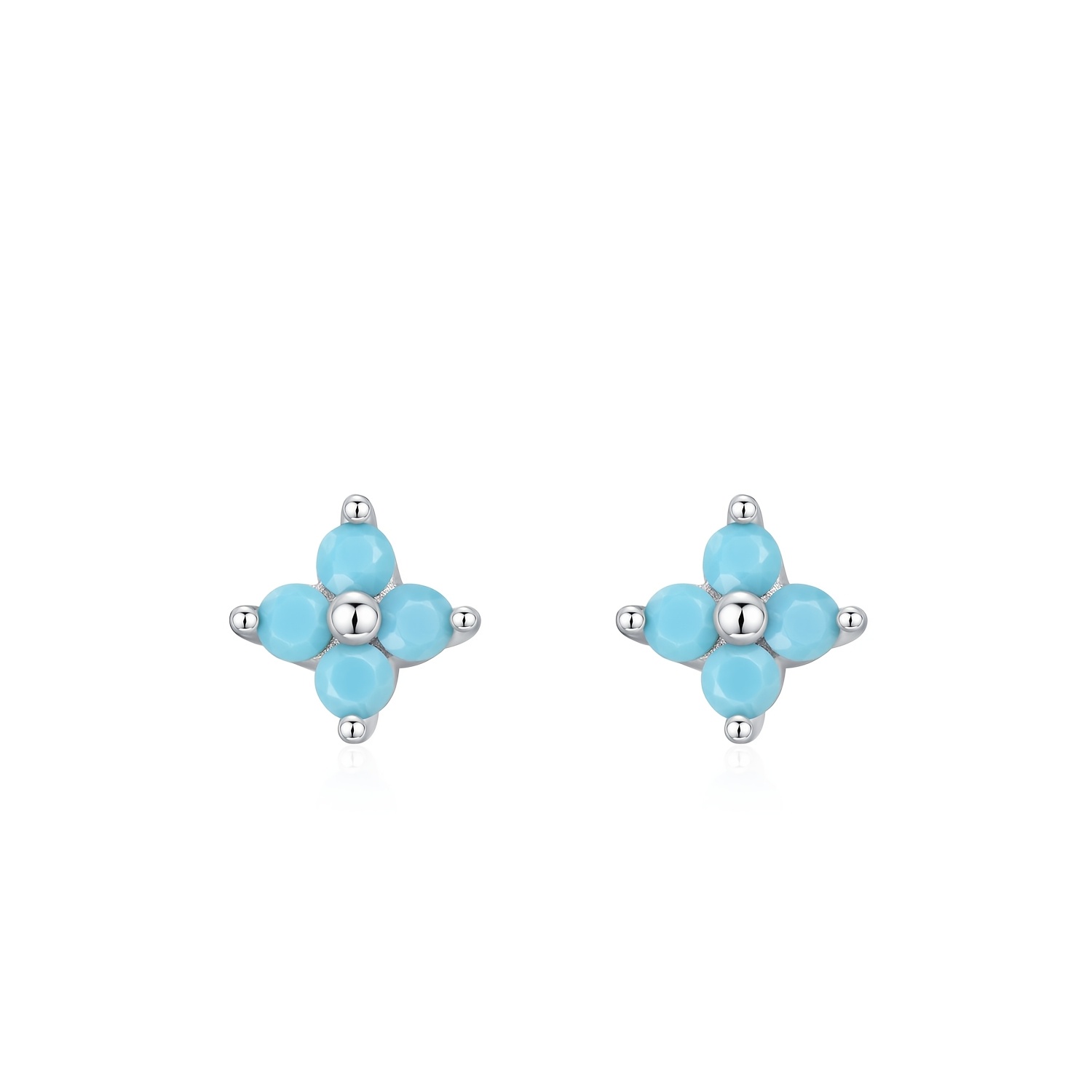 Women's 925 Sterling Silver Elegant Turquoise Earrings